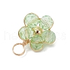 9Pcs 9 Colors Faceted Glass Round Beads Charms PALLOY-JF03648-02-5