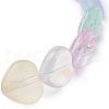 Heart Glass Beads Kids Bracelets BJEW-JB11319-4
