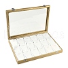 18 Grids Imitation Leather Jewelry Pendant Display Boxes CON-G023-08A-3