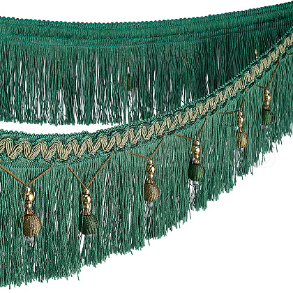 Olycraft 6M Polyester Tassel Lace Trim OCOR-OC0001-51A-1