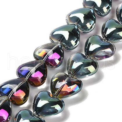 Electroplate Glass Beads Strands EGLA-B008-01A-HP03-1