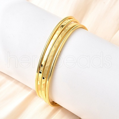 Brass Cuff Bangles for Women BJEW-F498-09G-1