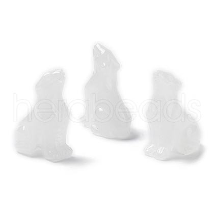 Natural Quartz Crystal Carved Healing Wolf Figurines G-H288-03-02-1