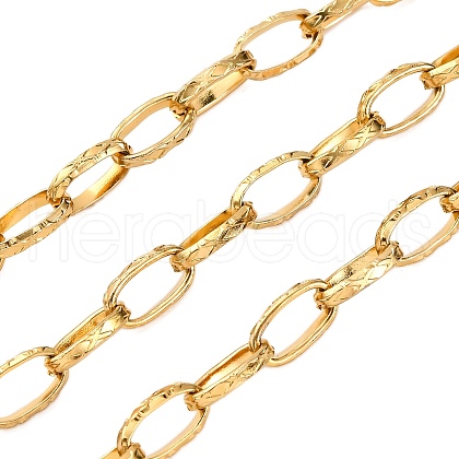 304 Stainless Steel Textured Cable Chains STAS-P386-10G-1