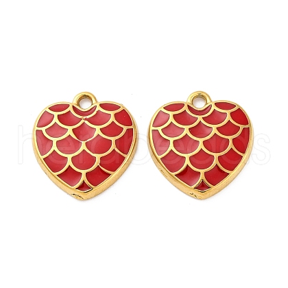 304 Stainless Steel Enamel Pendants STAS-B085-30G-1