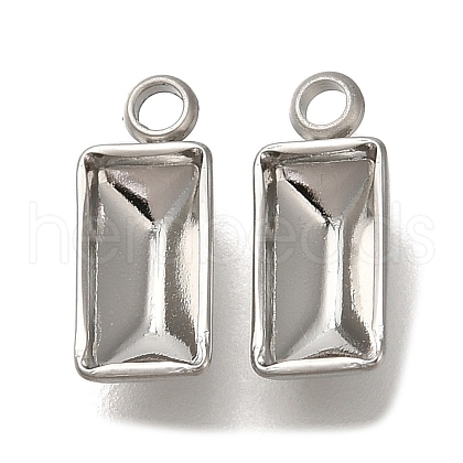 304 Stainless Steel Pendant Cabochon Settings STAS-I310-24P-1