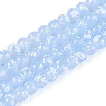 Baking Paint Glass Beads Strands DGLA-N015-4mm-06-1