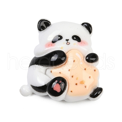 Opaque Panda Resin Cabochons CRES-P037-02A-1