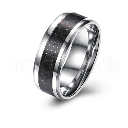 Men's Titanium Steel Finger Rings RJEW-BB27567-B-9-1