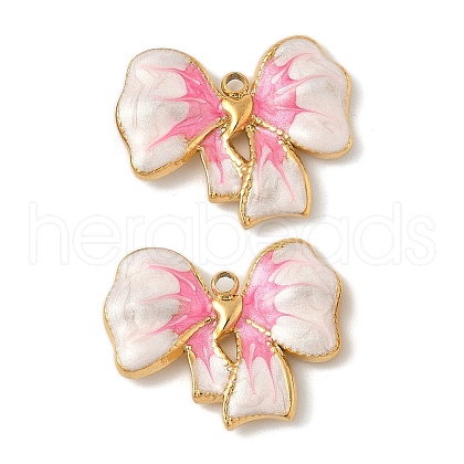 304 Stainless Steel Enamel Pendants STAS-U057-29G-1