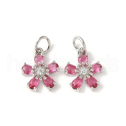 Brass Micro Pave Cubic Zirconia Pendants KK-U067-03P-06-1