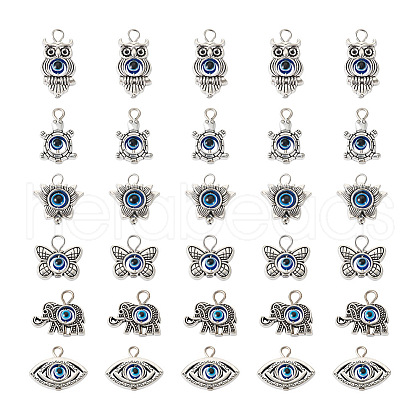 6Pcs Tibetan Style Alloy Pendant PALLOY-TA00004-1