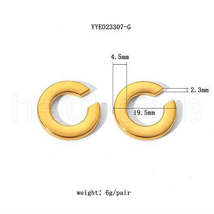Stainless Steel C-Shaped Cuff Earrings PN3557-3-1