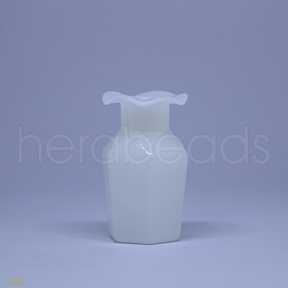 Imitation Jade High Borosilicate Glass Vase Miniature Ornaments BOTT-PW0001-149A-1