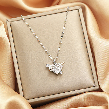 Alloy Crystal Rhinestone Pendant Necklaces for Women WGDF473-30-1