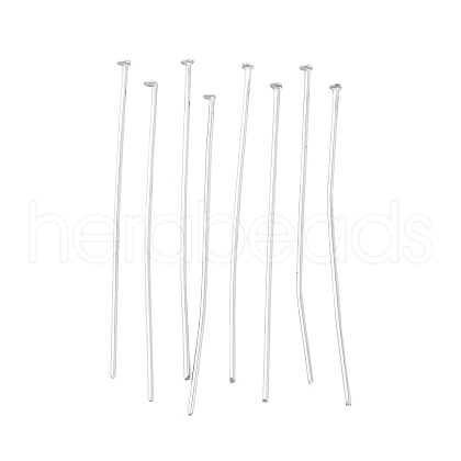 Tarnish Resistant Stainless Steel Flat Head Pin Jewelry Findings X-STAS-E023-0.6x35mm-1
