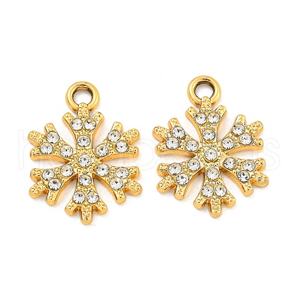 Christmas UV Plating Alloy Crystal Rhinestone Pendants X1-ALRI-C009-11G-1