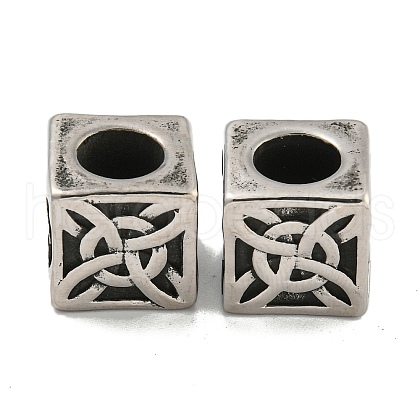 316 Surgical Stainless Steel European Beads STAS-Q326-03AS-03-1