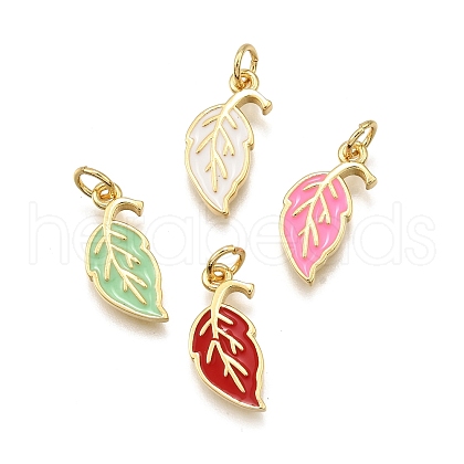 Brass Enamel Pendants KK-K401-32G-1