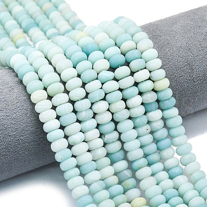 Natural Flower Amazonite Beads Strands G-P575-A10-8x5mm-02-1