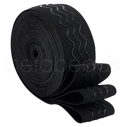 BENECREAT 8 Yards Polyester Non Slip Knitted Elastic Cord SRIB-BC0001-25-1
