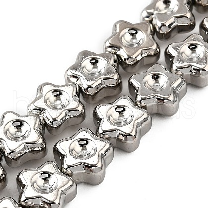 Electroplate Glass Beads Strands EGLA-V001-02I-1