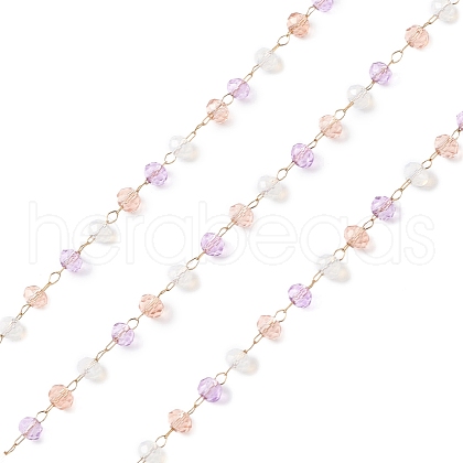 Handmade Glass Beaded Chains CHS-P016-46G-06-1