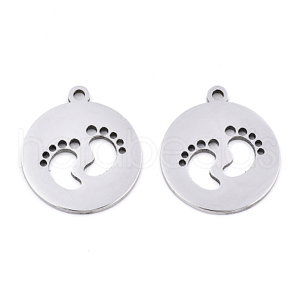 1st Mother's Day Jewelry Non-Tarnish 201 Stainless Steel Pendants STAS-S081-008-1
