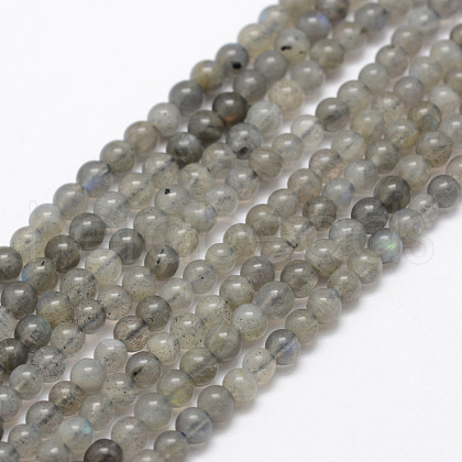 Natural Labradorite Beads Strands G-P322-31-4mm-1