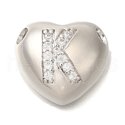 Rack Plating Brass Micro Pave Cubic Zirconia Pendants KK-I722-04P-K-1