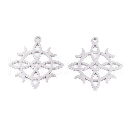 304 Stainless Steel Pendants STAS-N108-39P-1