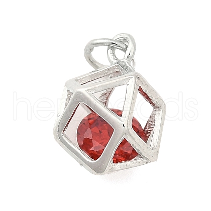 S925 Sterling Silver with Cubic Zirconia Charms STER-Q006-07A-P-1