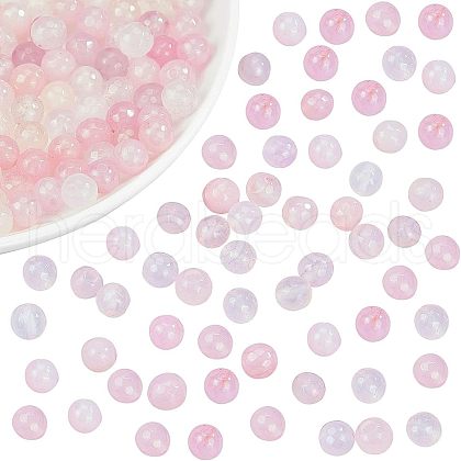  180Pcs Dyed Natural White Jade Round Beads Strands G-NB0002-87-1