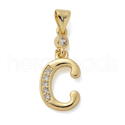 Brass Micro Pave Cubic Zirconia Pendants KK-M319-02G-C-1