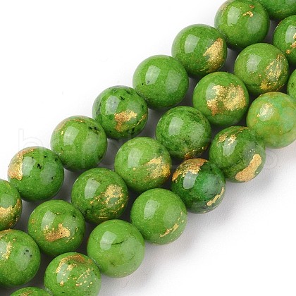 Natural Mashan Jade Beads Strands G-F670-A11-6mm-1