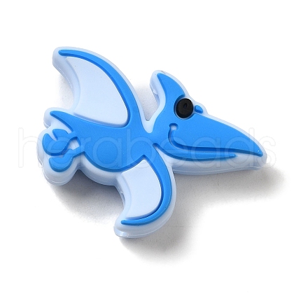 Cartoon Dinosaur Food Grade Eco-Friendly Silicone Focal Beads SIL-Q022-05C-1