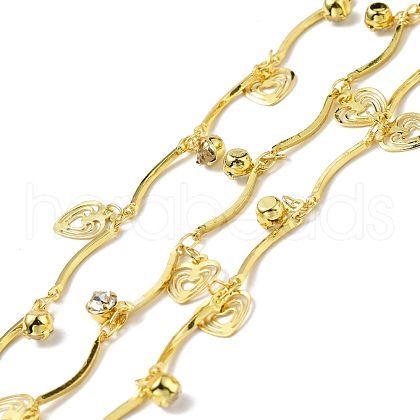 Handmade Eco-friendly Brass Curved Bar Link Chain CHC-E023-30G-1