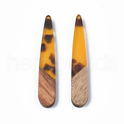Resin & Walnut Wood Pendants RESI-N025-018-C01-1