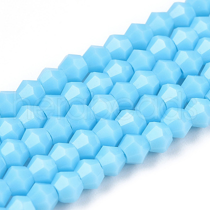 Opaque Solid Color Imitation Jade Glass Beads Strands EGLA-A039-P2mm-D12-1