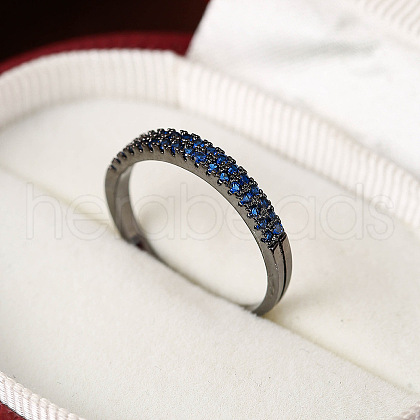 Brass Micro Pave Cubic Zirconia Finger Rings for Women FS-WG59B22-13-1