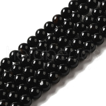 Natural Agate Beads Strands X-G-G390-6mm-01-1