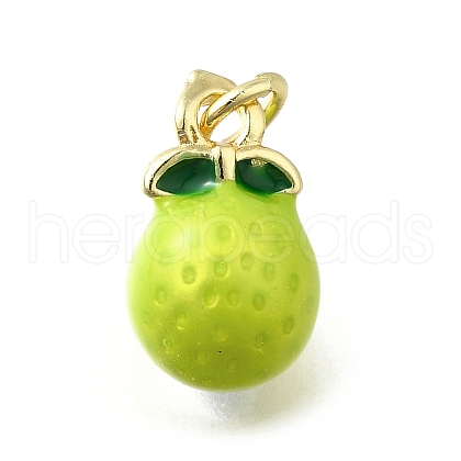 Brass with Enamel Charms KK-Q066-01K-G-1