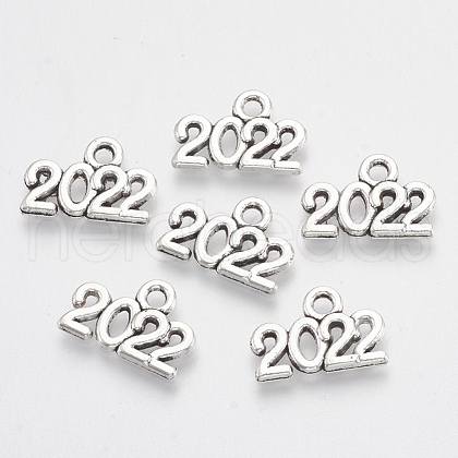 Tibetan Style Alloy Charms TIBE-T010-37AS-RS-1