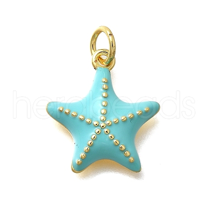 Brass Enamel Pendants X-KK-D295-16G-1