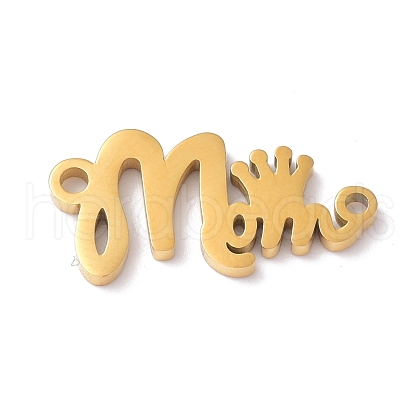 Mother's Day PVD Vacuum Plating 304 Stainless Steel  Beads STAS-C035-01G-1