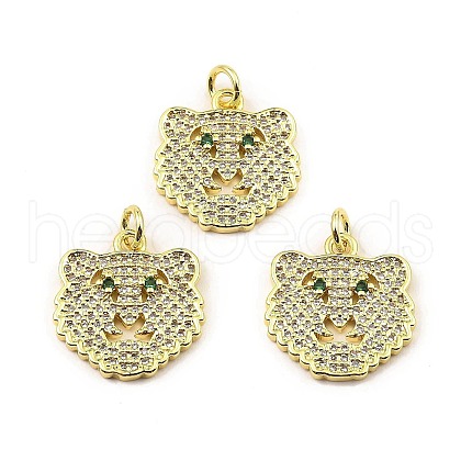 Rack Plating Real 18K Gold Plated Brass Pendants KK-B077-09G-1