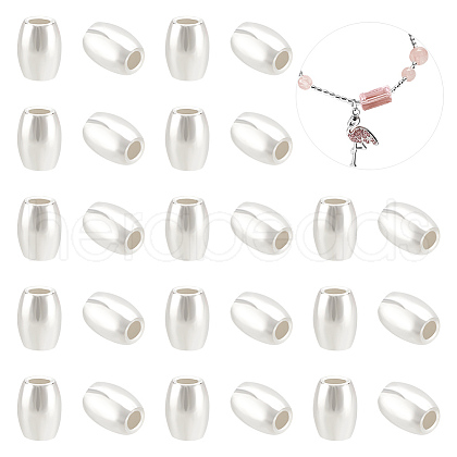 BENECREAT 60Pcs 925 Sterling Silver Beads FIND-BC0013-07-1