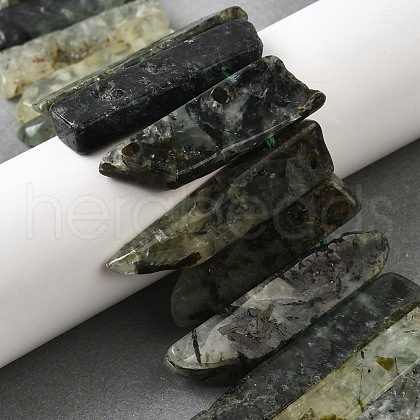 Natural Prehnite Beads Strands G-S386-D06-1