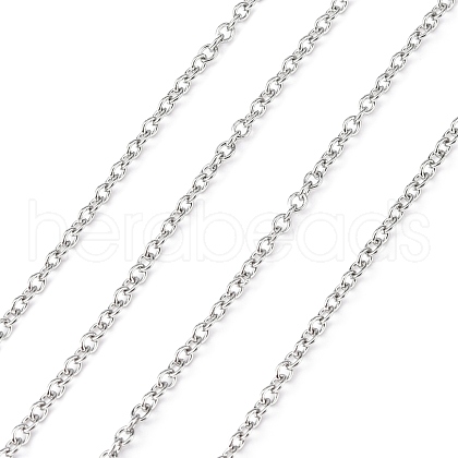 Tarnish Resistant 304 Stainless Steel Cable Chains CHS-R003-0.5mm-1