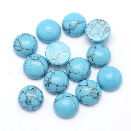 Synthetic Turquoise Cabochons G-P393-R13-10MM-1